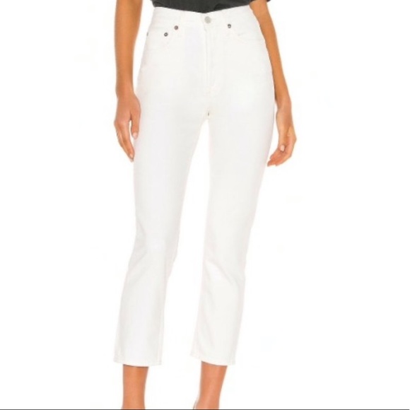 Agolde Pants - NWT agolde riley high rise straight crop jeans in tissue